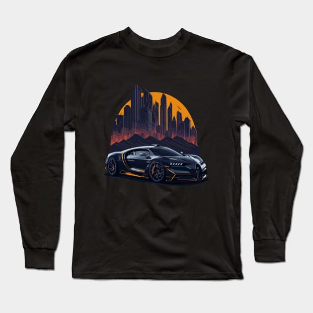 Bugatti Chiron Vintage Car Long Sleeve T-Shirt by Cruise Dresses